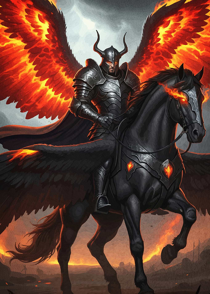 Winged Knight Horseback