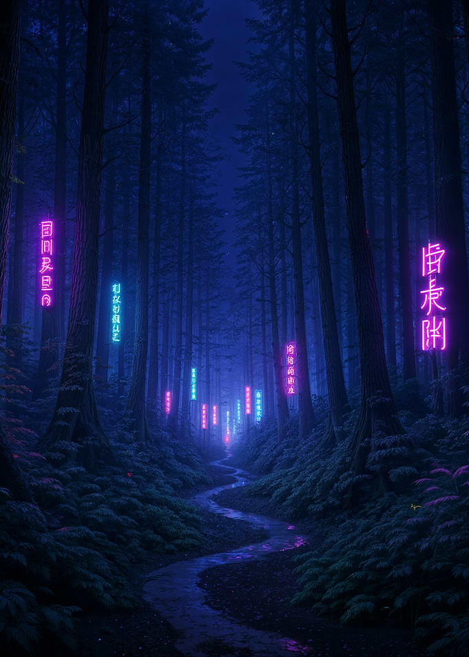 Neon Lush Forest