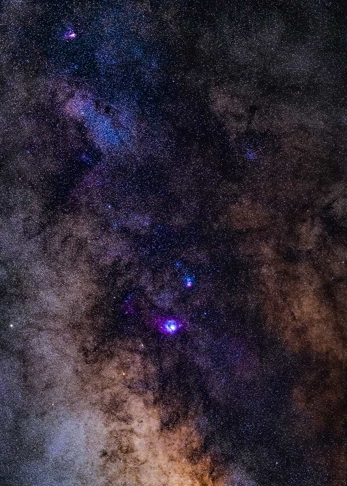 Milky Way Galaxy Core, Detailed Night Sky