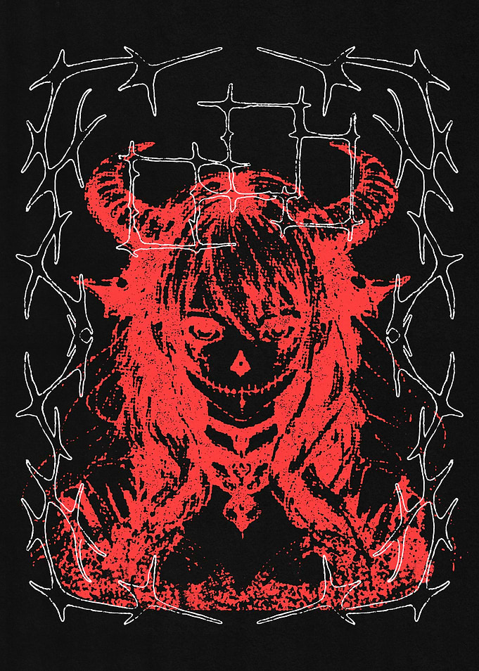 Red Devil Girl Graphic Art