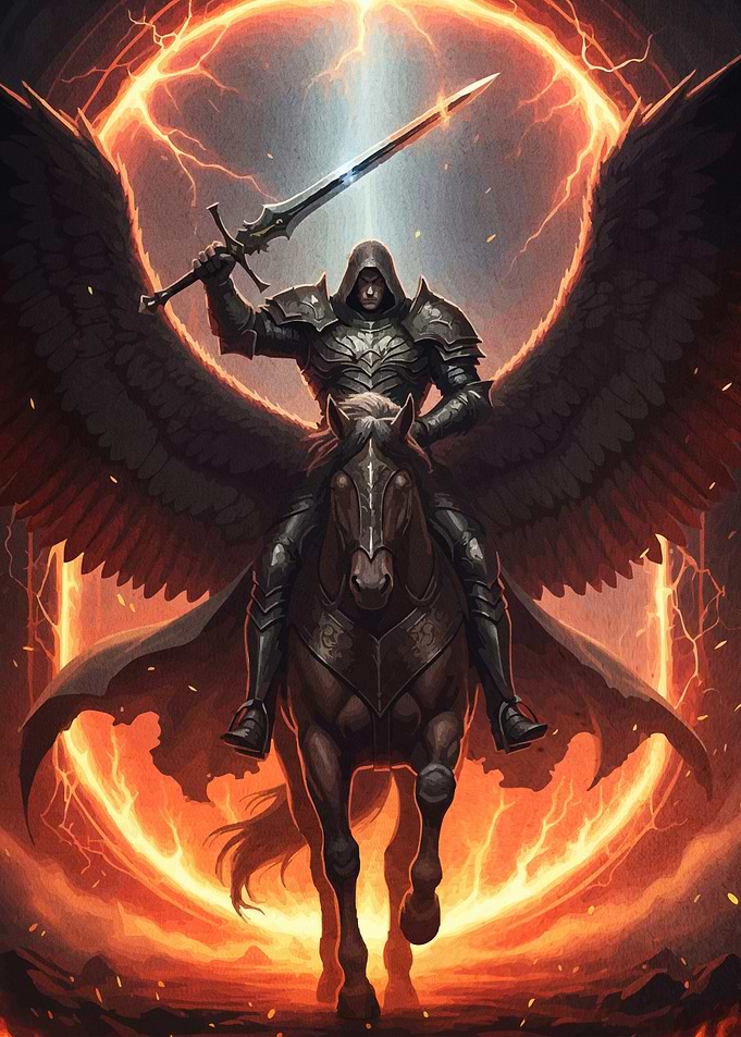 Winged Knight Horse Sword