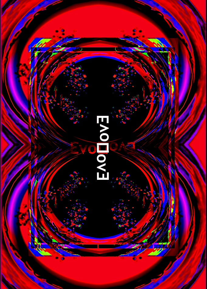 Abstract 'evoLLove' Text Art
