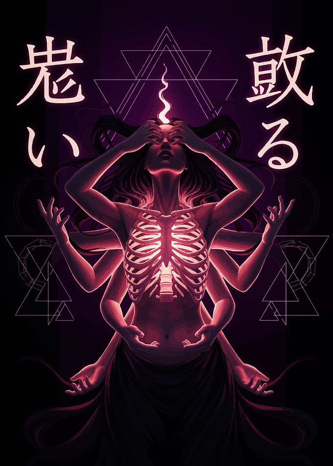 Mystical Figure with Multiple Arms