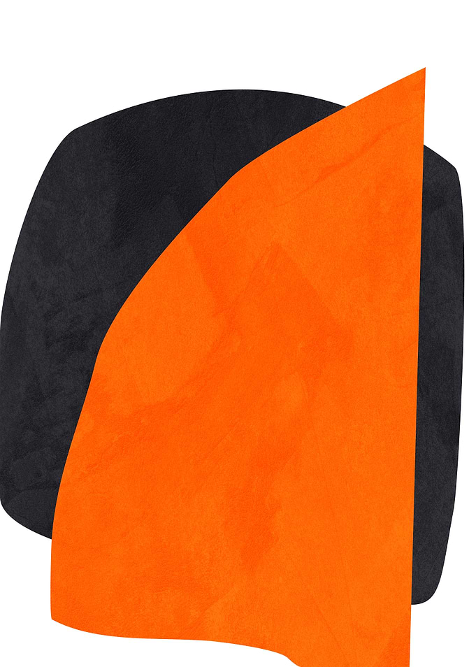 Abstract Orange and Black Shapes