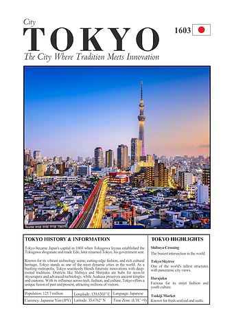 Tokyo City - History and Highlights