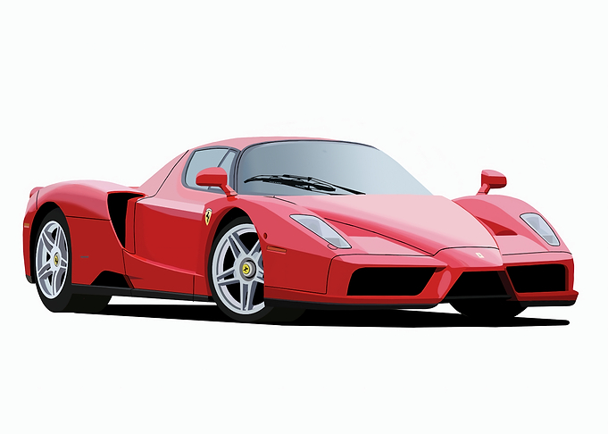 Red Ferrari Enzo Illustration