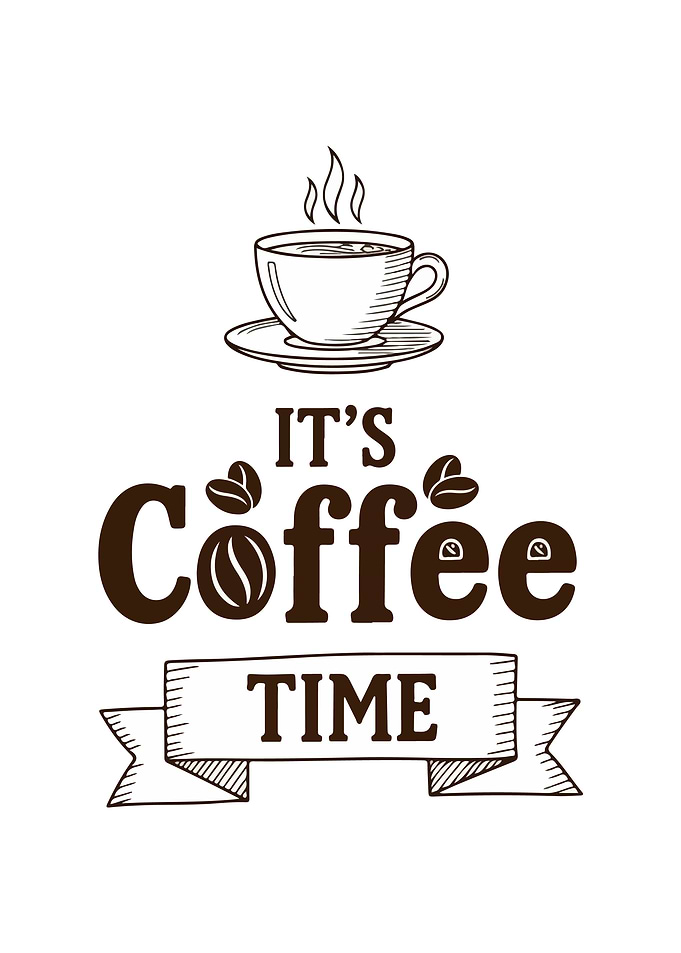 It's Coffee Time Illustration