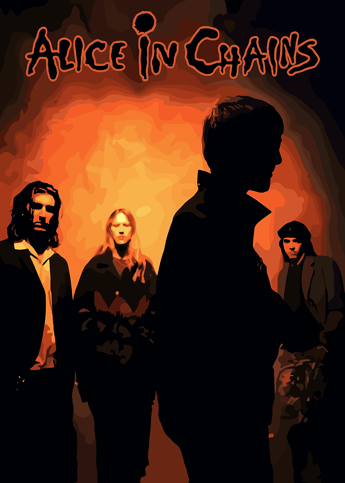 Alice in Chains band poster art