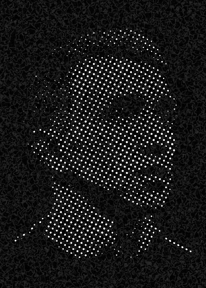 Black and White Dotted Portrait