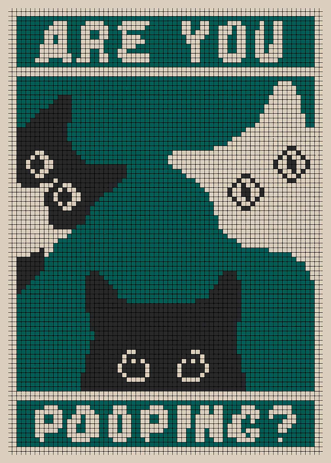 Are You Pooping? Pixel Art Cats