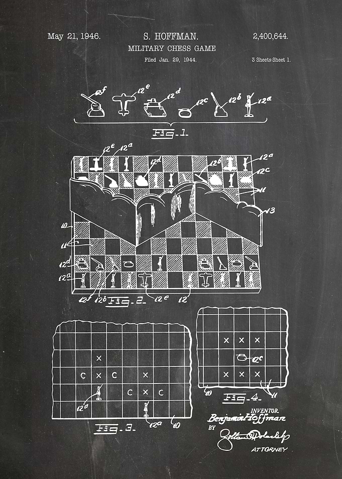 Military Chess Game Patent Drawing