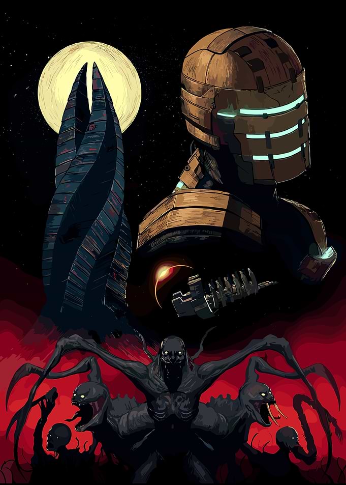 Dead Space: Isaac Clarke and Necromorphs