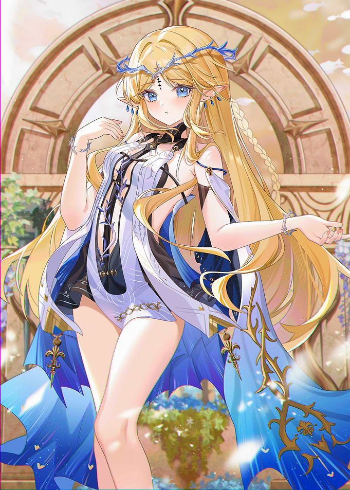 Anime Elf Girl with Blonde Hair