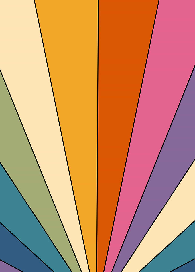 Retro Colorful Rays
