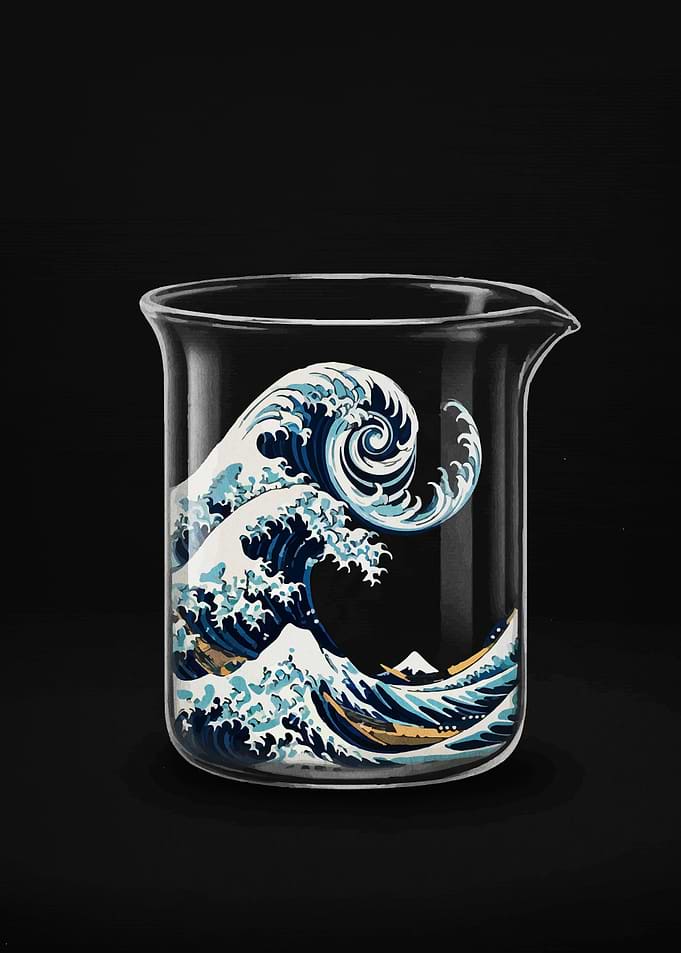 The Great Wave in a Glass