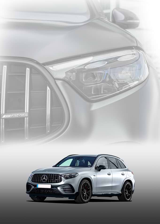 Silver Mercedes-AMG GLC SUV