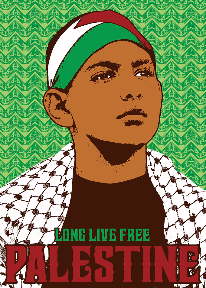 Long Live Free Palestine Poster Art