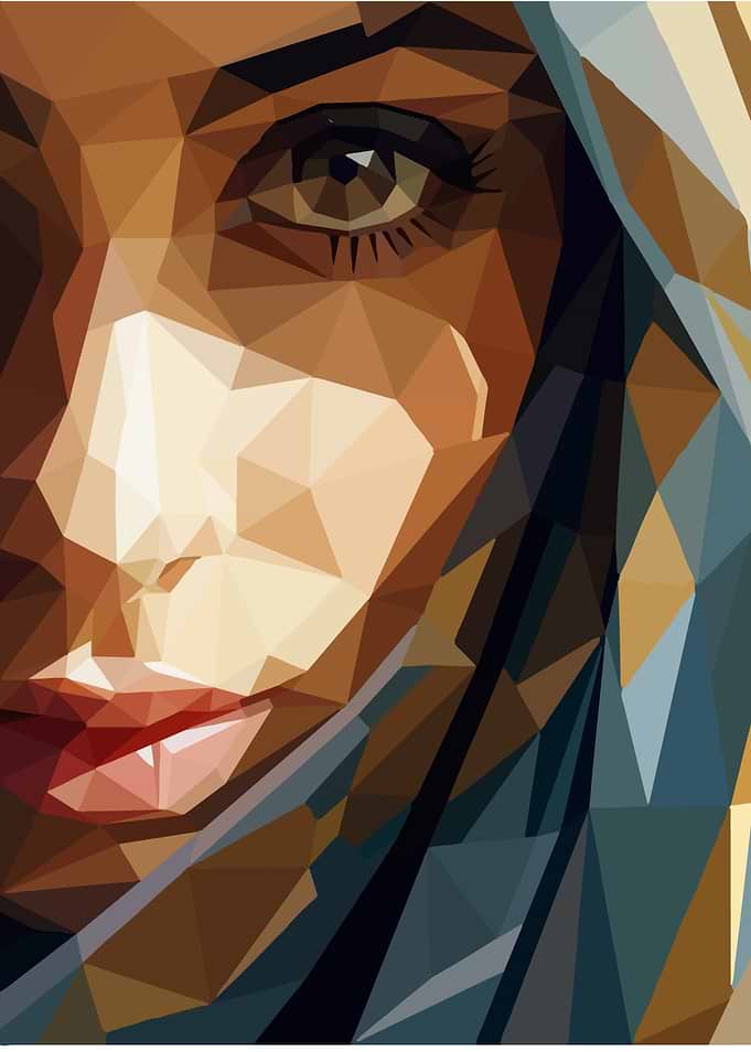Abstract Polygonal Portrait