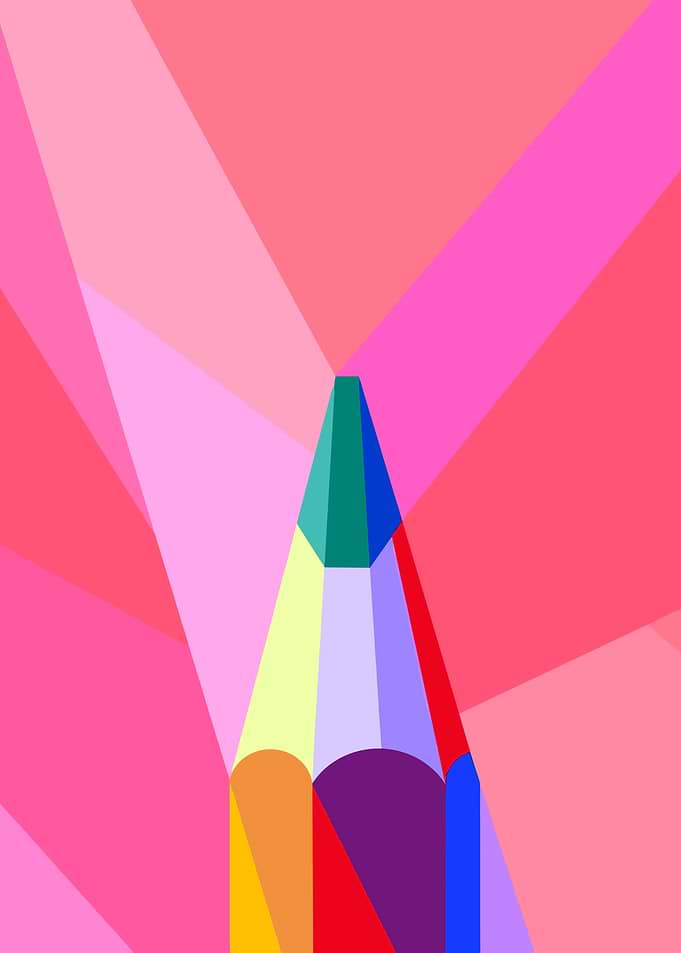 Colorful Pencil Abstract Art