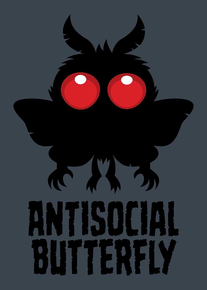 Antisocial Butterfly Mothman Cryptid