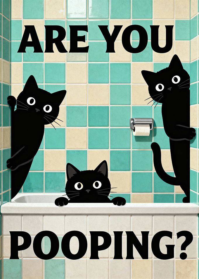 Are You Pooping? Cats in Bathroom