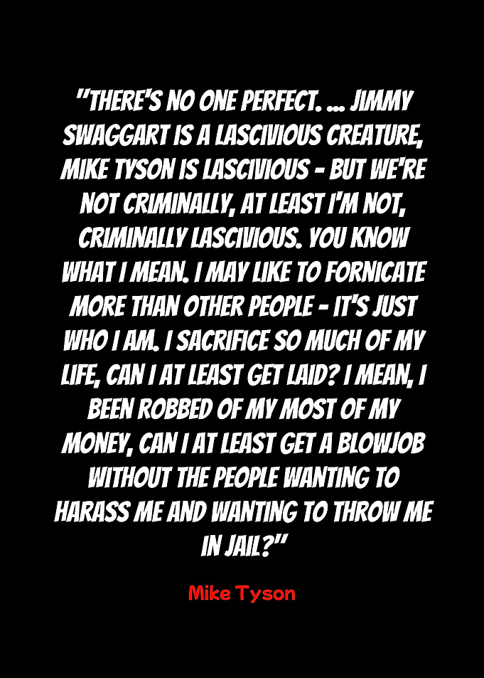 mike tyson quote on black background
