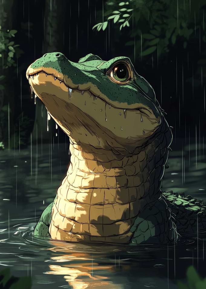 Alligator in the Rain