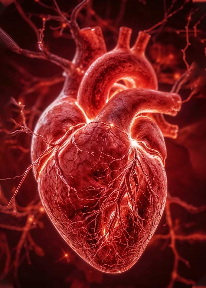 Anatomical Heart with Veins and Arteries