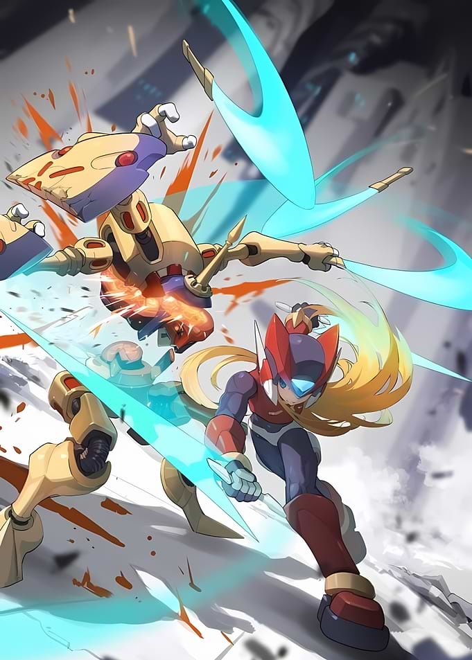 Mega Man Zero Battle Scene