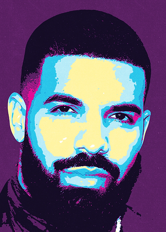 Drake Pop Art Portrait