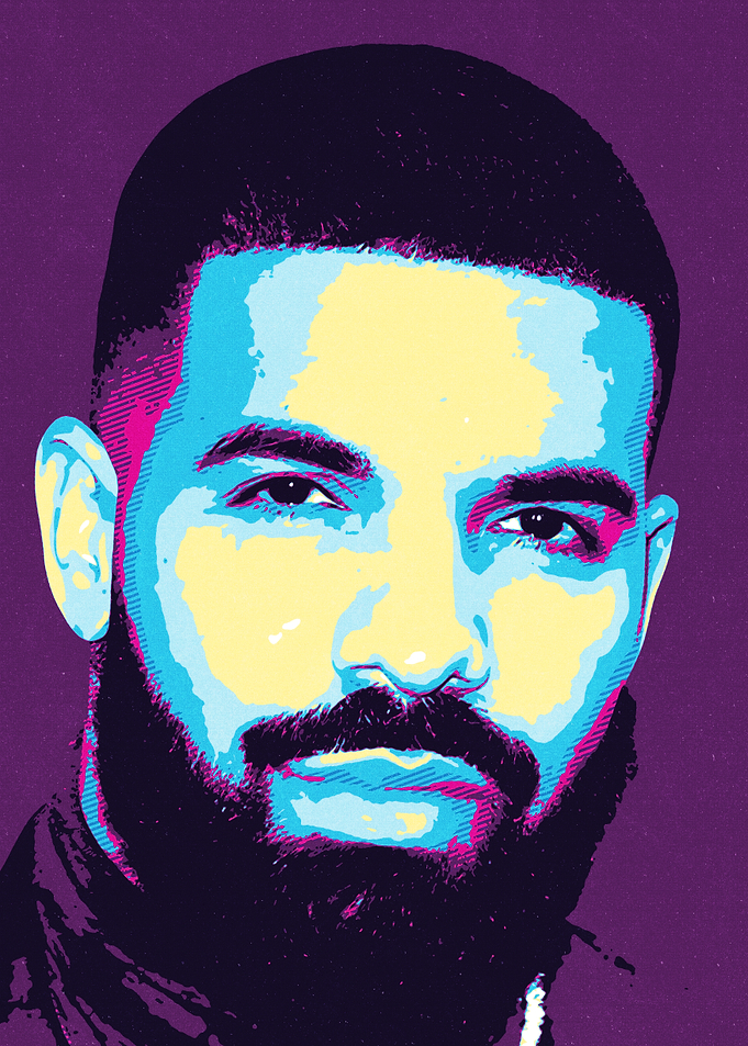 Drake Pop Art Portrait