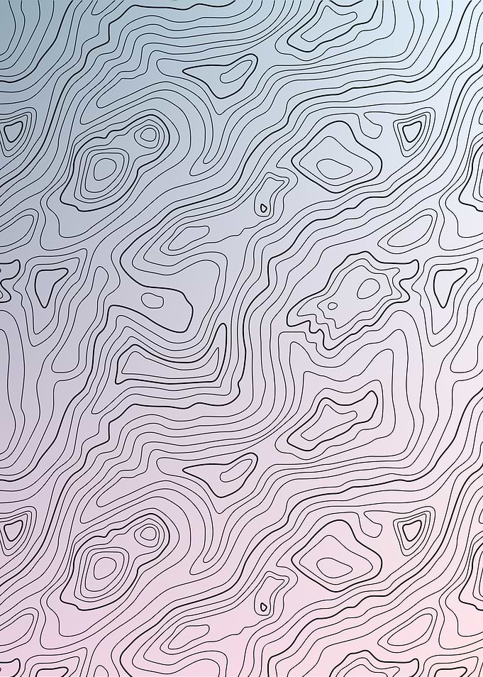 Topographic Map Lines on Gradient Background