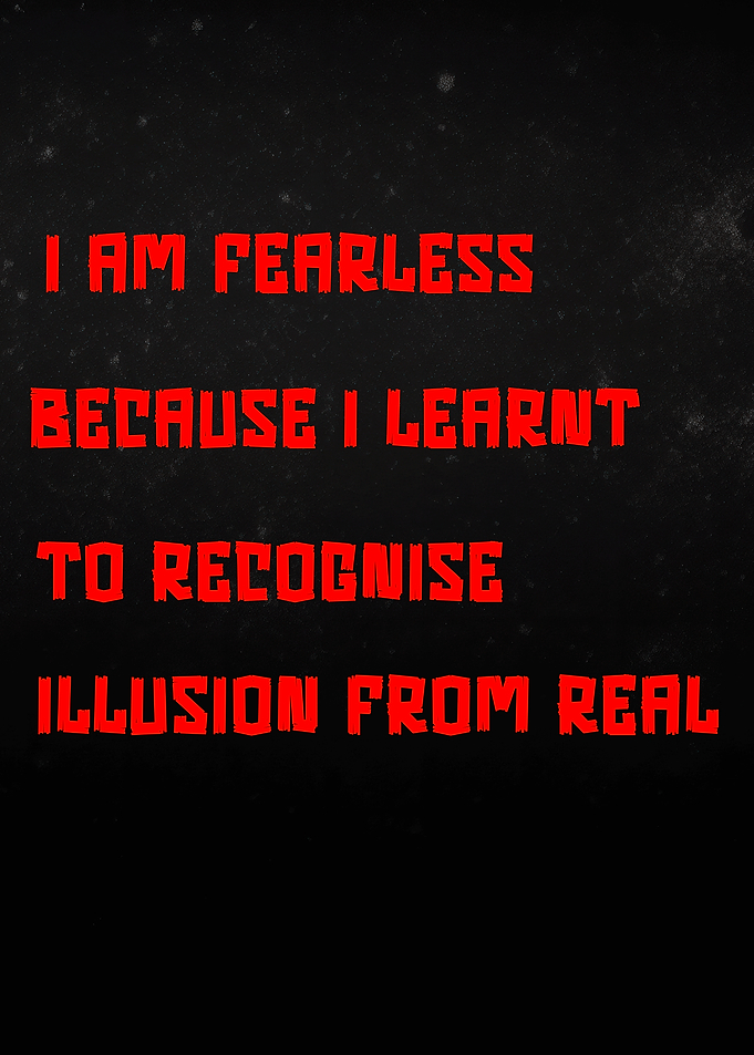Fearless Quote on Dark Background