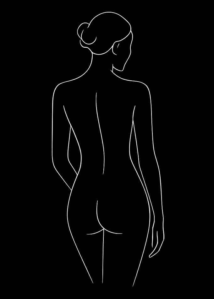 Grace — Minimal Line Art Female Silhouette