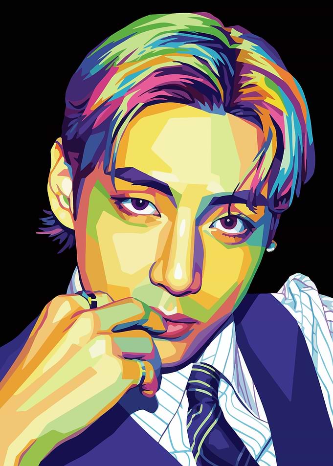 Colorful Portrait of V BTS