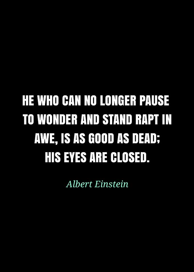 Albert Einstein Quote on Awe