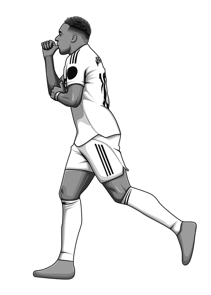 Kylian Mbappé Black and White Version