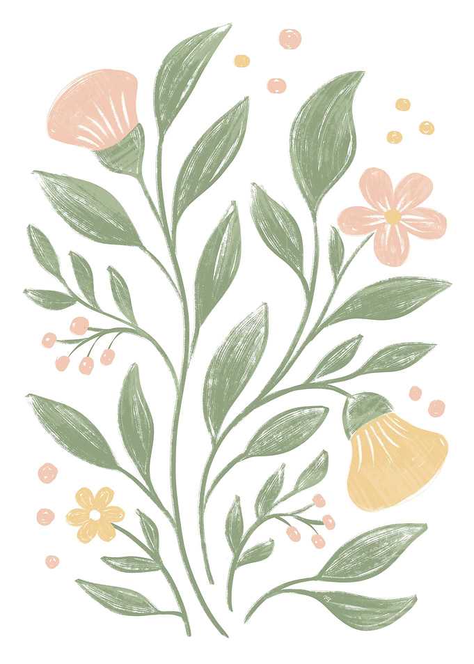 Pastel flora