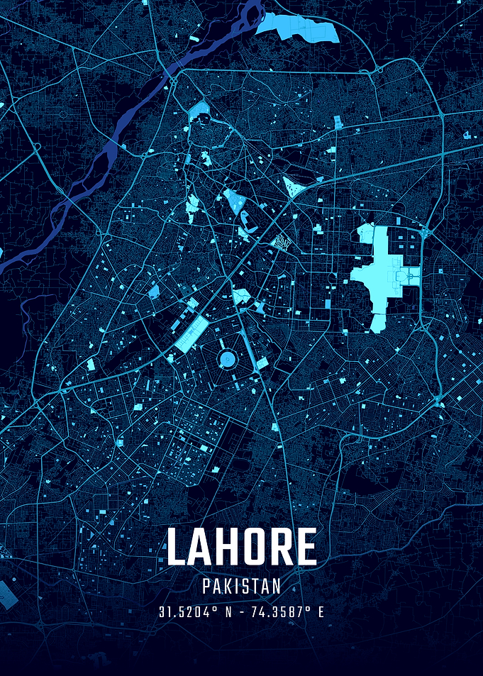 Lahore Midnight City Map