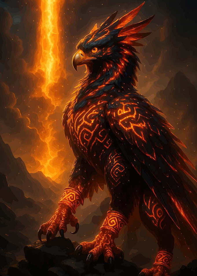 Fiery Griffin Animal