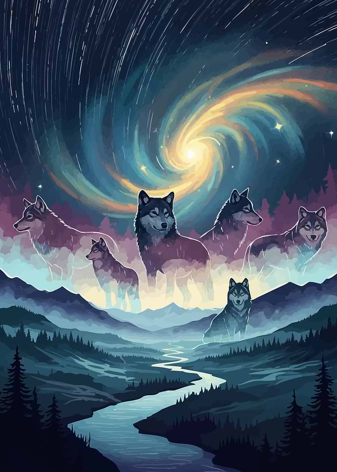 Wolves swirling galaxy
