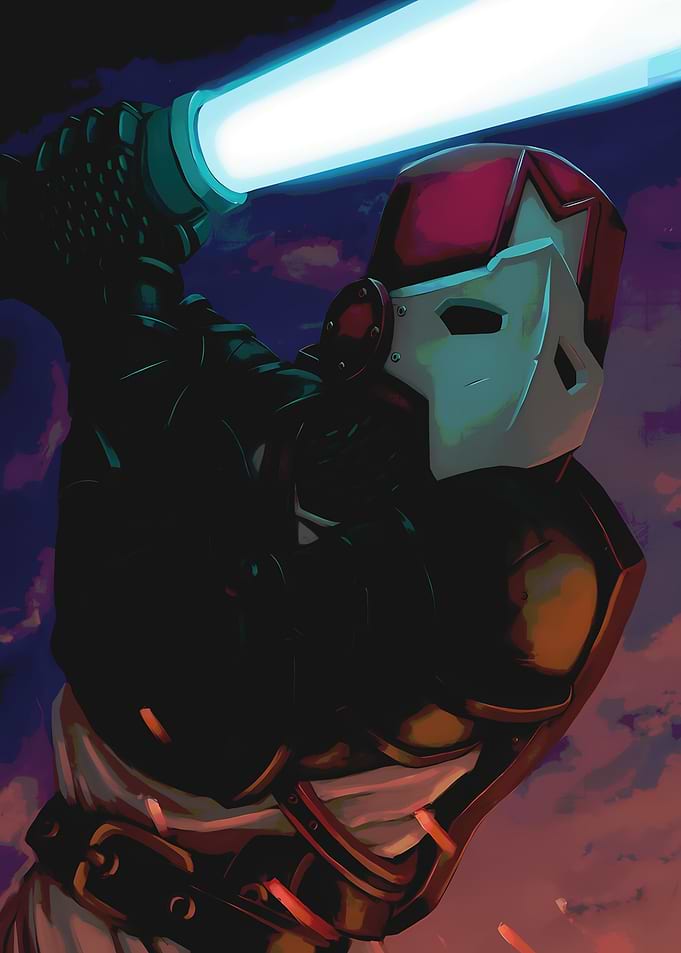 Sci-Fi Warrior with Energy Blade