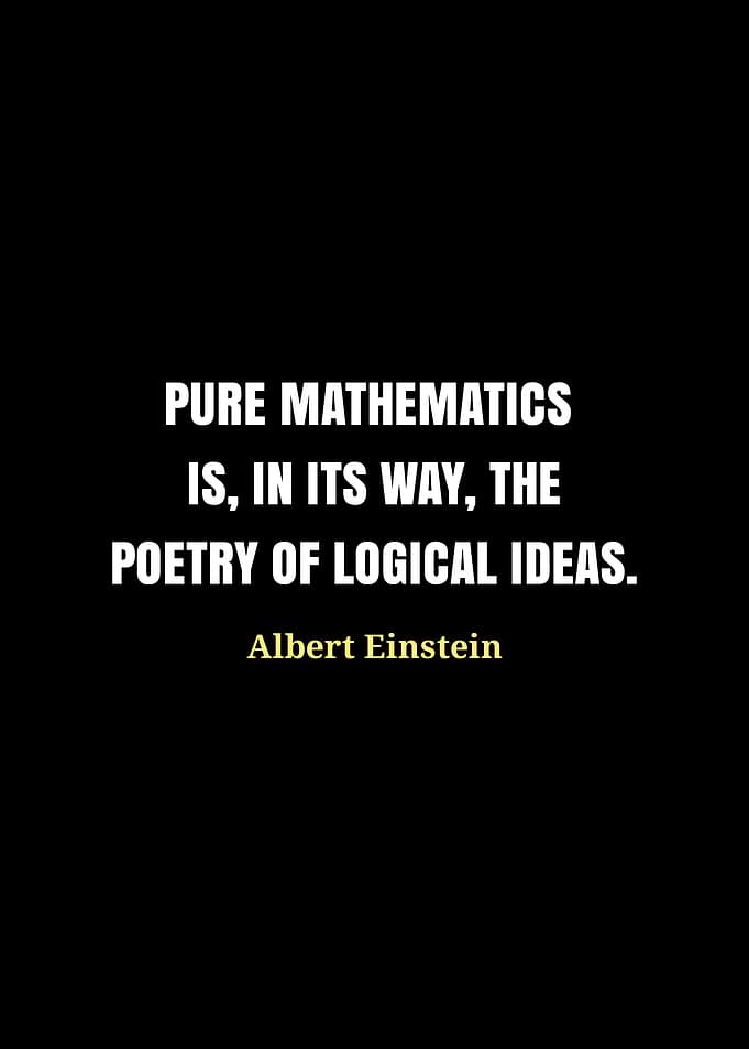 Einstein quote: Mathematics and Poetry