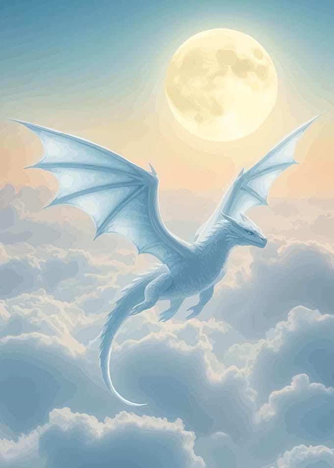 Dragon Flying Moon