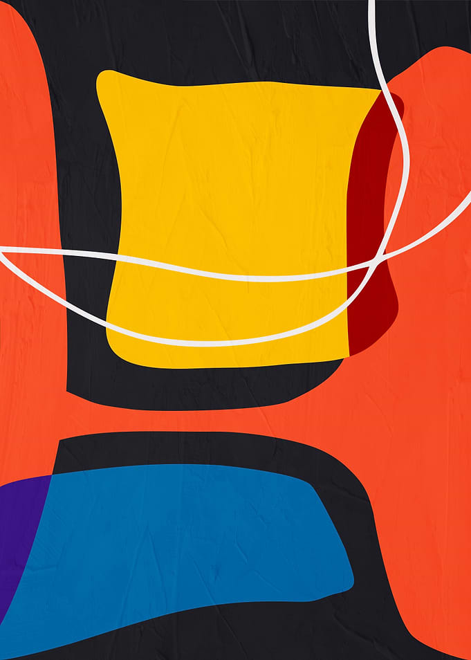 Abstract Color Block Art