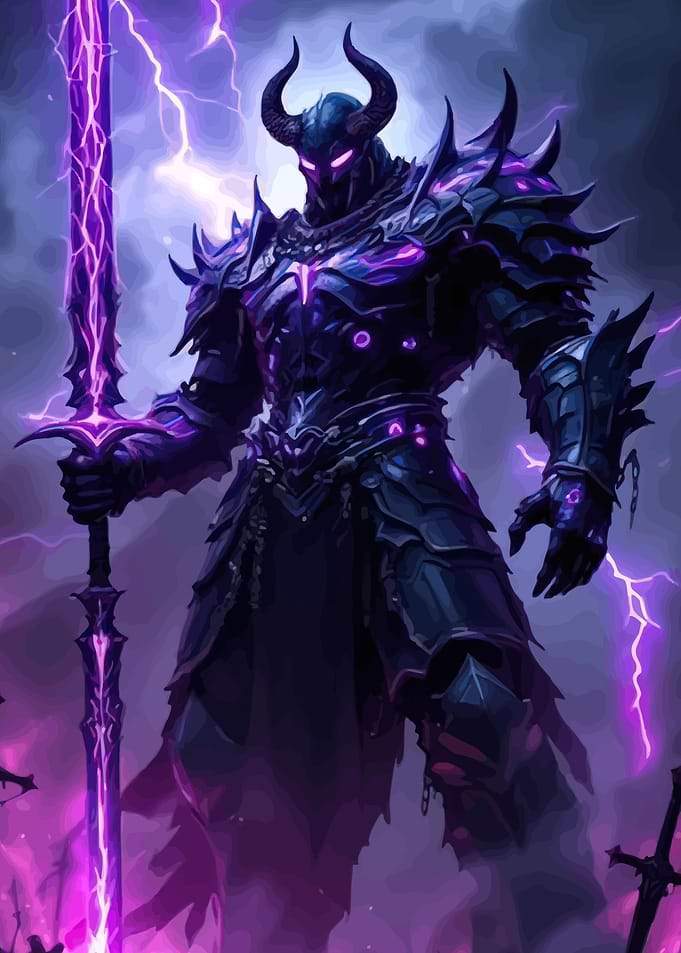 Dark Knight Glowing Sword