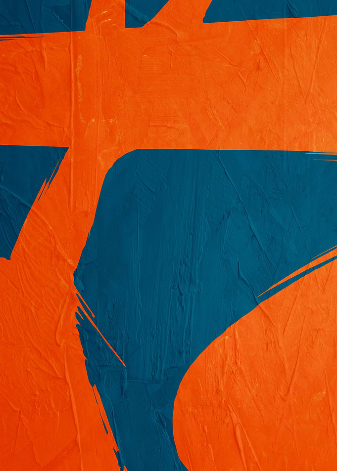 Abstract Orange and Blue Texture