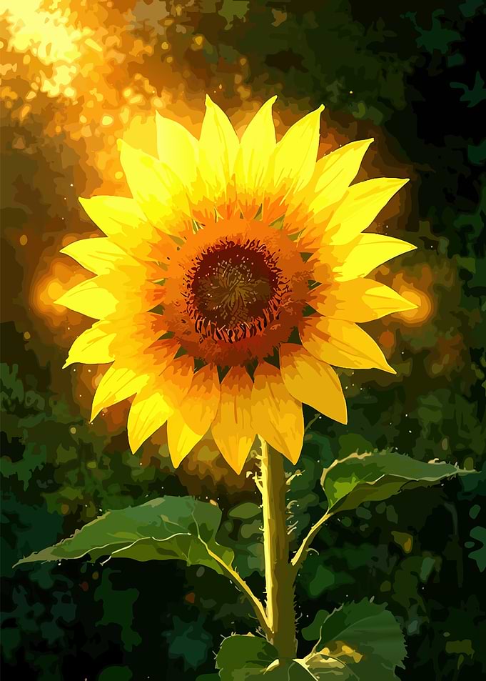 Radiant Sunflower in Sunlight