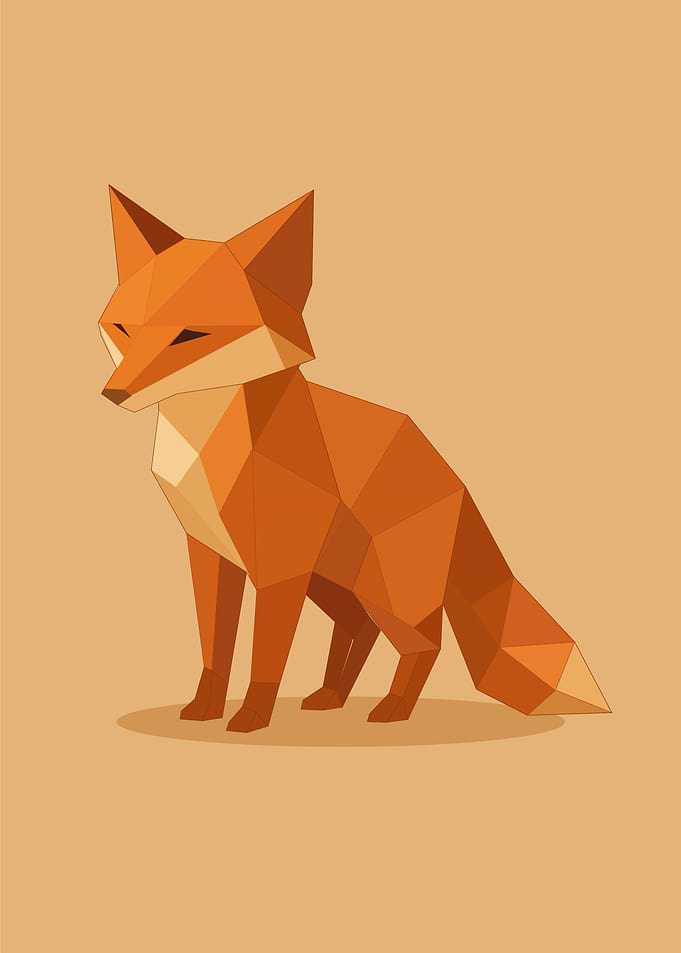 Geometric Fox Illustration