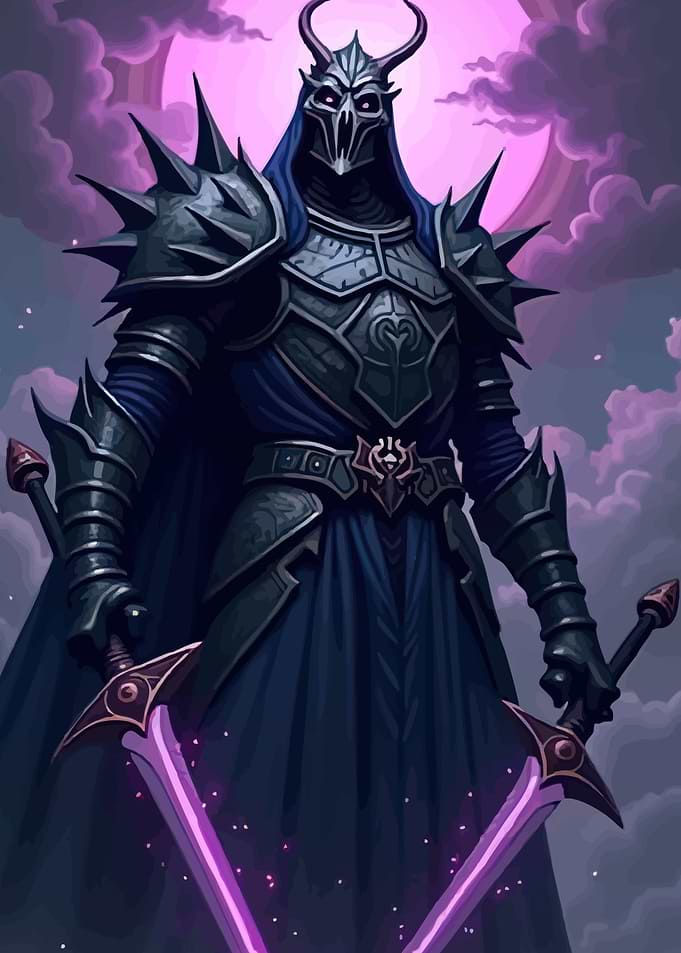 Dark Knight Purple Swords